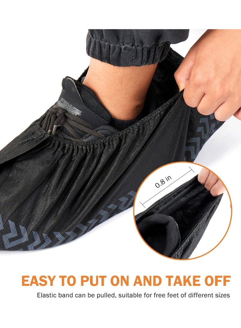 100 Pcs Shoe Covers Disposable Non-Slip,Shoe Covers for Indoors Reusable,Slip-resistant, Durable, Breathable, Non-Woven Booties for Shoes Covers, Black - Image 5